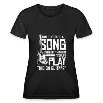 Heavy Metal Fan & Guitar Player - Frauen Funktions-T-Shirt - Schwarz - Vorne - AI Model Female 172 light (172cm)