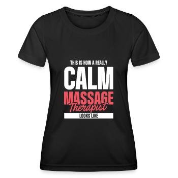 Massage Therapist - Women's Functional T-Shirt - black - Front - AI Model Female 172 light (172cm)