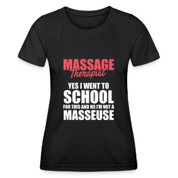 Massage Therapist - Women's Functional T-Shirt - black - Front - AI Model Female 172 light (172cm)