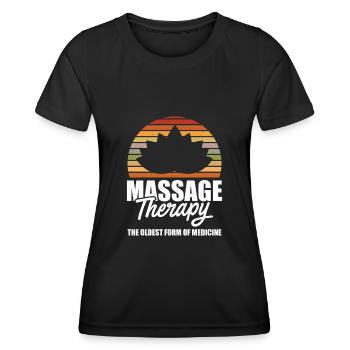 Massothérapeute - T-shirt sport Femme - noir - Devant - AI Model Female 172 light (172cm)