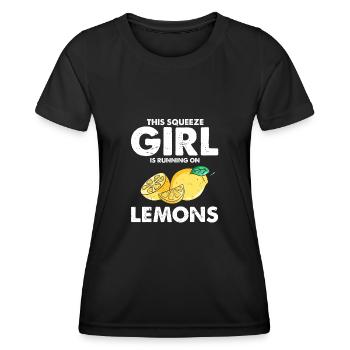 Limonade Limonade Limonade Limonade Stand Design - T-shirt sport Femme - noir - Devant - AI Model Female 172 light (172cm)