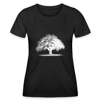 Baum - Frauen Funktions-T-Shirt - Schwarz - Vorne - AI Model Female 172 light (172cm)