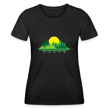 Baum - Frauen Funktions-T-Shirt - Schwarz - Vorne - AI Model Female 172 light (172cm)