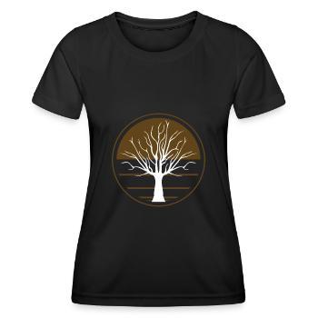 Baum - Frauen Funktions-T-Shirt - Schwarz - Vorne - AI Model Female 172 light (172cm)