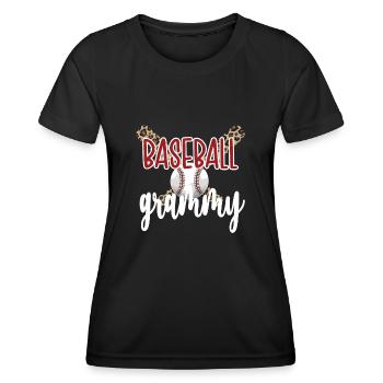 Grammy Oma Eines Baseballspieler Baseball Grammy - Frauen Funktions-T-Shirt - Schwarz - Vorne - AI Model Female 172 light (172cm)