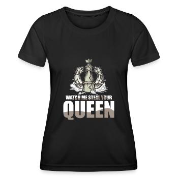 Funny Chess Player - Frauen Funktions-T-Shirt - Schwarz - Vorne - AI Model Female 172 light (172cm)