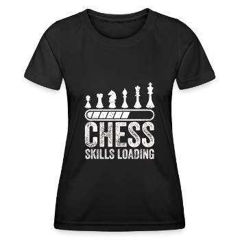 Funny Chess Player - Frauen Funktions-T-Shirt - Schwarz - Vorne - AI Model Female 172 light (172cm)