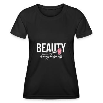 Beauty Is My Business - Makeup Artist - Frauen Funktions-T-Shirt - Schwarz - Vorne - AI Model Female 172 light (172cm)