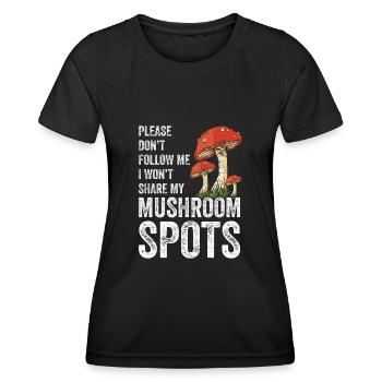 Mushroom Hunting - Frauen Funktions-T-Shirt - Schwarz - Vorne - AI Model Female 172 light (172cm)