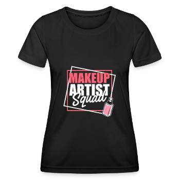 Escouade de maquilleurs - T-shirt sport Femme - noir - Devant - AI Model Female 172 light (172cm)