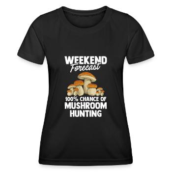 Chasse aux champignons - T-shirt sport Femme - noir - Devant - AI Model Female 172 light (172cm)