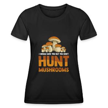 Mushroom Hunting - Frauen Funktions-T-Shirt - Schwarz - Vorne - AI Model Female 172 light (172cm)
