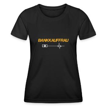 Bankkauffrau - Frauen Funktions-T-Shirt - Schwarz - Vorne - AI Model Female 172 light (172cm)