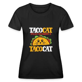 Taco Cat - Women's Functional T-Shirt - black - Front - AI Model Female 172 light (172cm)