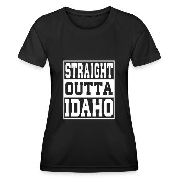 Idaho disant drôle Idaho Cadeau - T-shirt sport Femme - noir - Devant - AI Model Female 172 light (172cm)