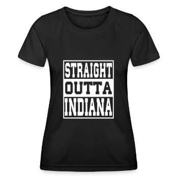 Indiana dit drôle Indiana Cadeau - T-shirt sport Femme - noir - Devant - AI Model Female 172 light (172cm)