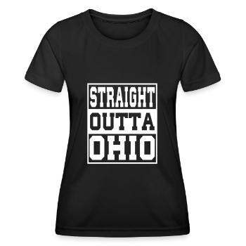 Ohio Spruch Lustig Ohio Geschenk - Frauen Funktions-T-Shirt - Schwarz - Vorne - AI Model Female 172 light (172cm)