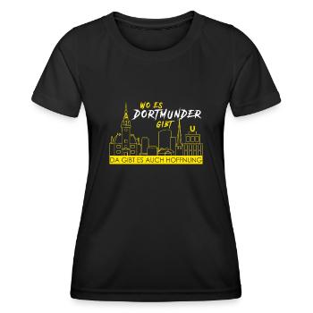 Dortmunder Hoffnung Stadt Dortmund - Frauen Funktions-T-Shirt - Schwarz - Vorne - AI Model Female 172 light (172cm)