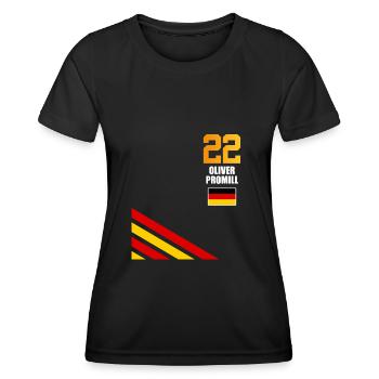 Sauftrikot Deutschland Oliver Promill - Frauen Funktions-T-Shirt - Schwarz - Vorne - AI Model Female 172 light (172cm)