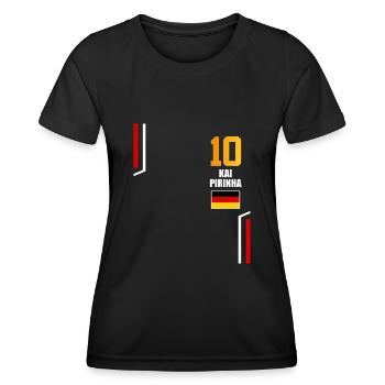 Sauftrikot Deutschland Kai Perinha - Frauen Funktions-T-Shirt - Schwarz - Vorne - AI Model Female 172 light (172cm)