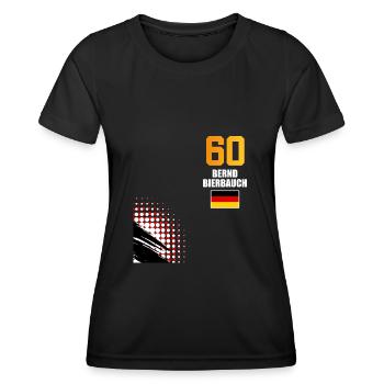 Sauftrikot Deutschland Bernd Bierbauch - Frauen Funktions-T-Shirt - Schwarz - Vorne - AI Model Female 172 light (172cm)