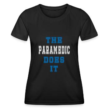Le Sanitäter le fait - T-shirt sport Femme - noir - Devant - AI Model Female 172 light (172cm)