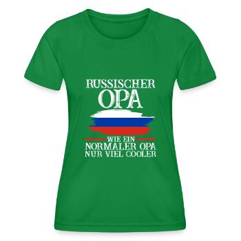 Russischer Opa Russen Russland - Frauen Funktions-T-Shirt - Kelly Green - Vorne - AI Model Female 172 dark (172cm)