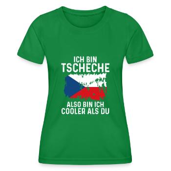 Tschechien Tscheche Tschechisches - Frauen Funktions-T-Shirt - Kelly Green - Vorne - AI Model Female 172 dark (172cm)