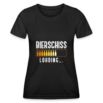 Bierschiss loading Festival Bier Mallorca Bier - Frauen Funktions-T-Shirt - Schwarz - Vorne - AI Model Female 172 light (172cm)