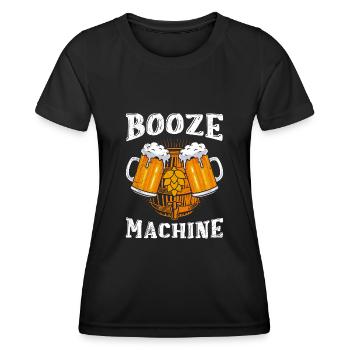 Sauf Automat Biertrinker Bier - Frauen Funktions-T-Shirt - Schwarz - Vorne - AI Model Female 172 light (172cm)