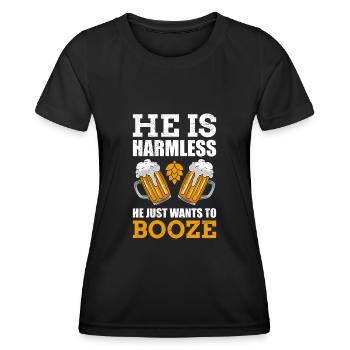 Il ne veut que des buveurs de bière messieurs de bière - T-shirt sport Femme - noir - Devant - AI Model Female 172 light (172cm)
