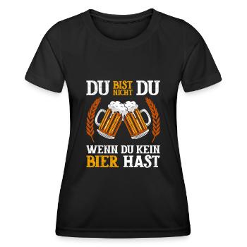Biertrinker Männer Bier - Frauen Funktions-T-Shirt - Schwarz - Vorne - AI Model Female 172 light (172cm)