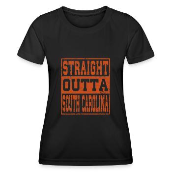 Caroline du Sud disant drôle Caroline du Sud - T-shirt sport Femme - noir - Devant - AI Model Female 172 light (172cm)
