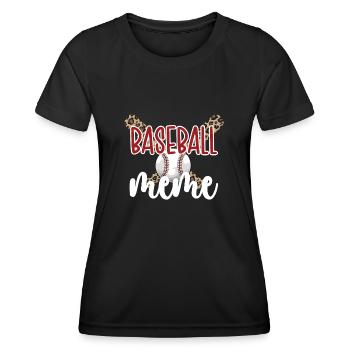 Meme Oma Eines Baseballspieler Baseball Meme - Frauen Funktions-T-Shirt - Schwarz - Vorne - AI Model Female 172 light (172cm)