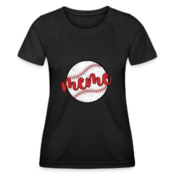 Meme Oma Eines Baseballspieler Baseball Meme - Frauen Funktions-T-Shirt - Schwarz - Vorne - AI Model Female 172 light (172cm)