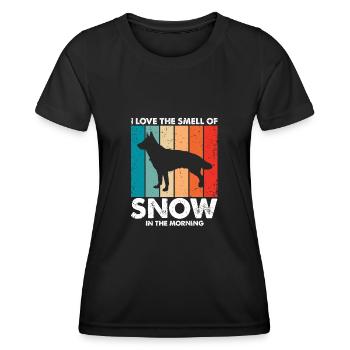 Militär Design Polizei Hund Deutscher Schäfer - Frauen Funktions-T-Shirt - Schwarz - Vorne - AI Model Female 172 light (172cm)