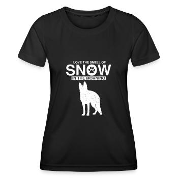 Design Deutscher Schäferhund Polizei Design - Frauen Funktions-T-Shirt - Schwarz - Vorne - AI Model Female 172 light (172cm)