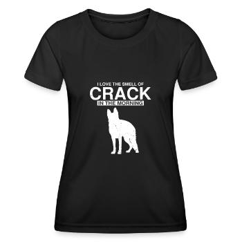 Design Deutscher Schäferhund Polizei Design - Frauen Funktions-T-Shirt - Schwarz - Vorne - AI Model Female 172 light (172cm)