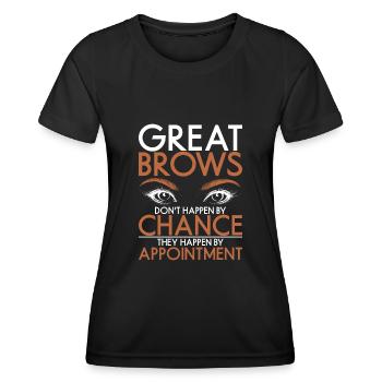 Sourcils Esthéticienne Cadeau Sourcils Artiste - T-shirt sport Femme - noir - Devant - AI Model Female 172 light (172cm)