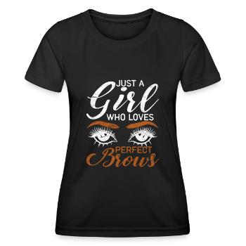 Maquillage Artiste Cadeau Beauté Sourcils Artiste - T-shirt sport Femme - noir - Devant - AI Model Female 172 light (172cm)