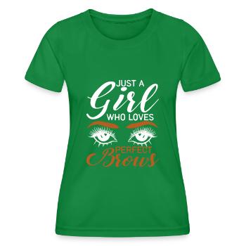 Sourcils Esthéticienne Cadeau Sourcils Artiste - T-shirt sport Femme - vert - Devant - AI Model Female 172 dark (172cm)