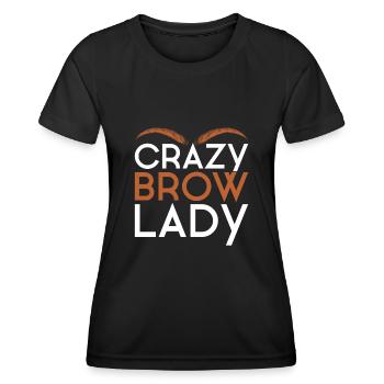 Sourcils Esthéticienne Cadeau Sourcils Artiste - T-shirt sport Femme - noir - Devant - AI Model Female 172 light (172cm)
