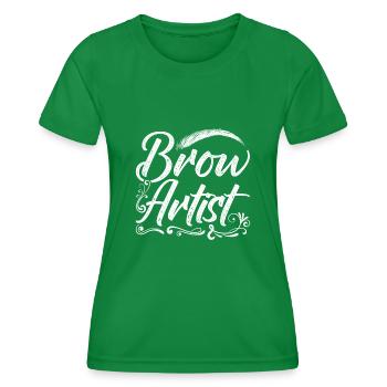 Sourcils Esthéticienne Cadeau Sourcils Artiste - T-shirt sport Femme - vert - Devant - AI Model Female 172 dark (172cm)