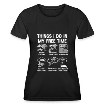 Storm Chaser Hurricane Meteorology - Frauen Funktions-T-Shirt - Schwarz - Vorne - AI Model Female 172 light (172cm)