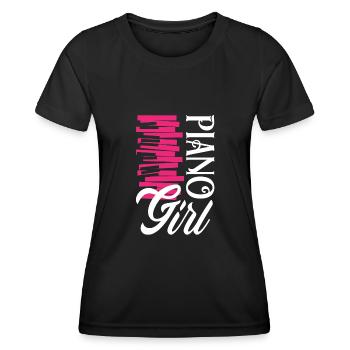 Drôle de pianiste Piano Piano Pianiste - T-shirt sport Femme - noir - Devant - AI Model Female 172 light (172cm)
