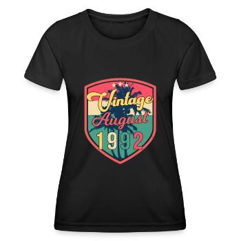 A l’âge de 30 août 1992 - T-shirt sport Femme - noir - Devant - AI Model Female 172 light (172cm)