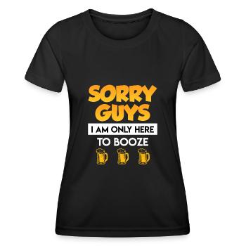 Bier Damen Spruch Sorry Jungs nur Bier trinken - Frauen Funktions-T-Shirt - Schwarz - Vorne - AI Model Female 172 light (172cm)