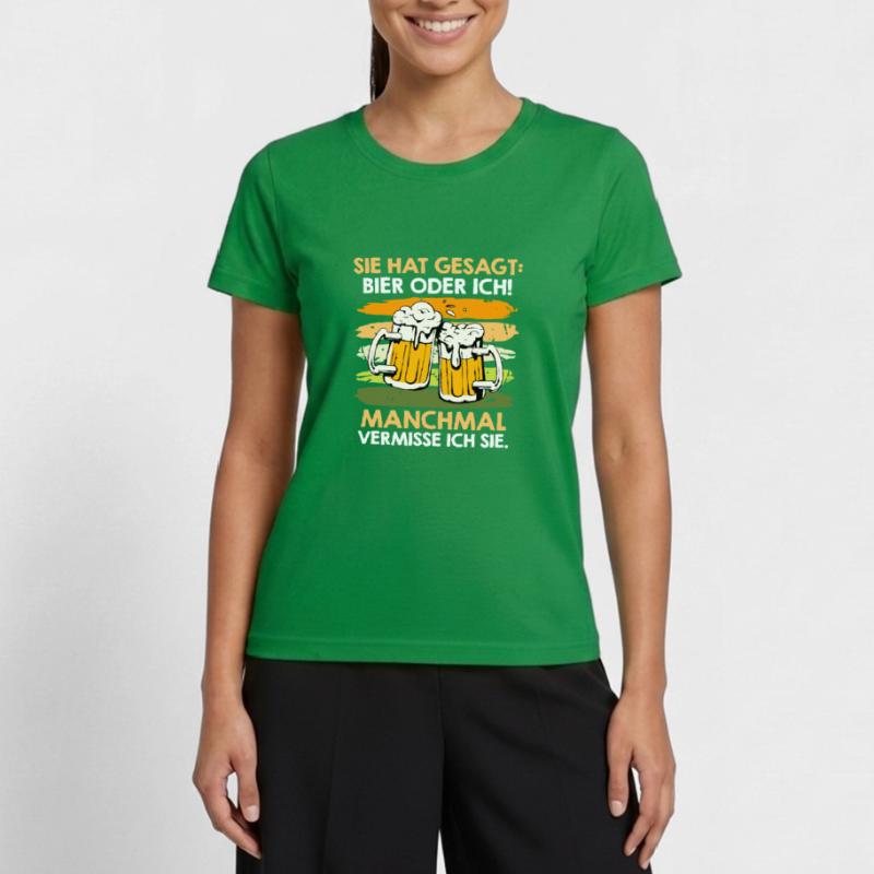 Männer Bier Spruch Ehefrau oder Bier Biertrinker Frauen Funktions-T-Shirt