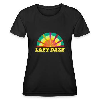 Beach 2022 Daze Lazy Tropical Hello Summer - Women's Functional T-Shirt - black - Front - AI Model Female 172 light (172cm)