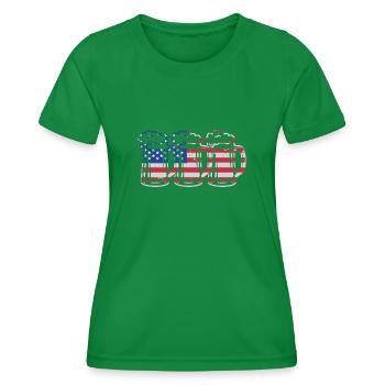 USA Beer Independence Day Buveur de bière - T-shirt sport Femme - vert - Devant - AI Model Female 172 dark (172cm)